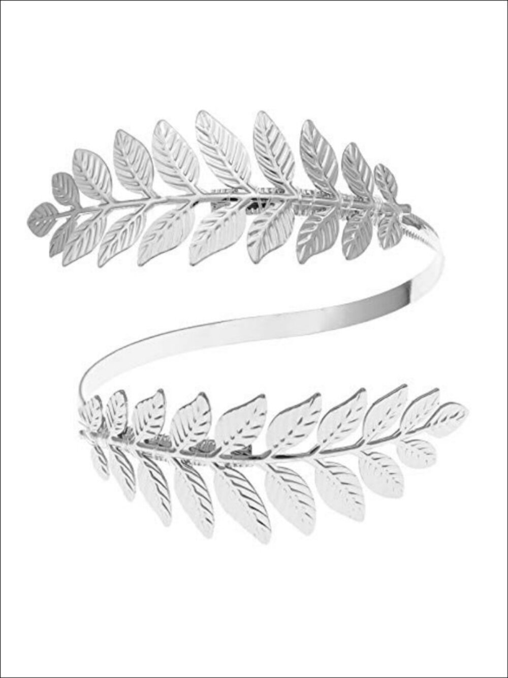 Adjustable Alloy Leaf Tree Laurel Cuff Bangle Bracelet Costume Jewelry Gift